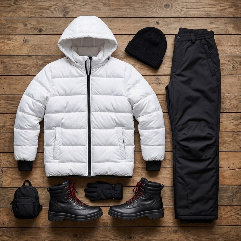 کاپشن بادی سفید مردانه مدل Arshan-سفید